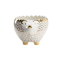 Chelsea House Hedgehog Bowl - White/Gold