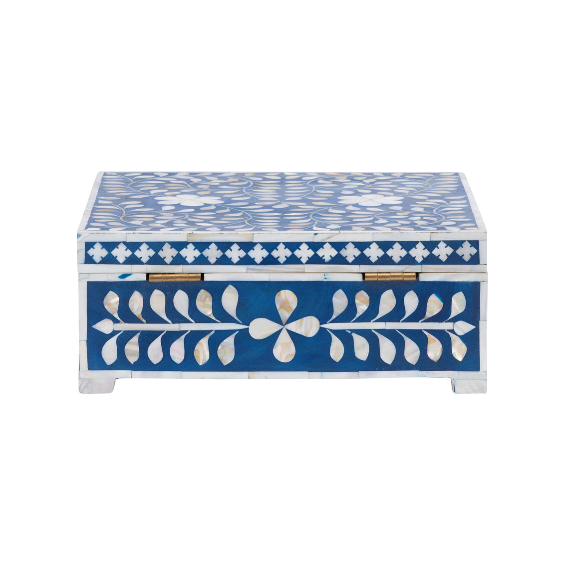 Chelsea House Bone Inlay Box-Blue