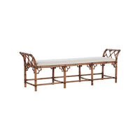 Chelsea House Chippendale Bamboo Regency Bench - Brown