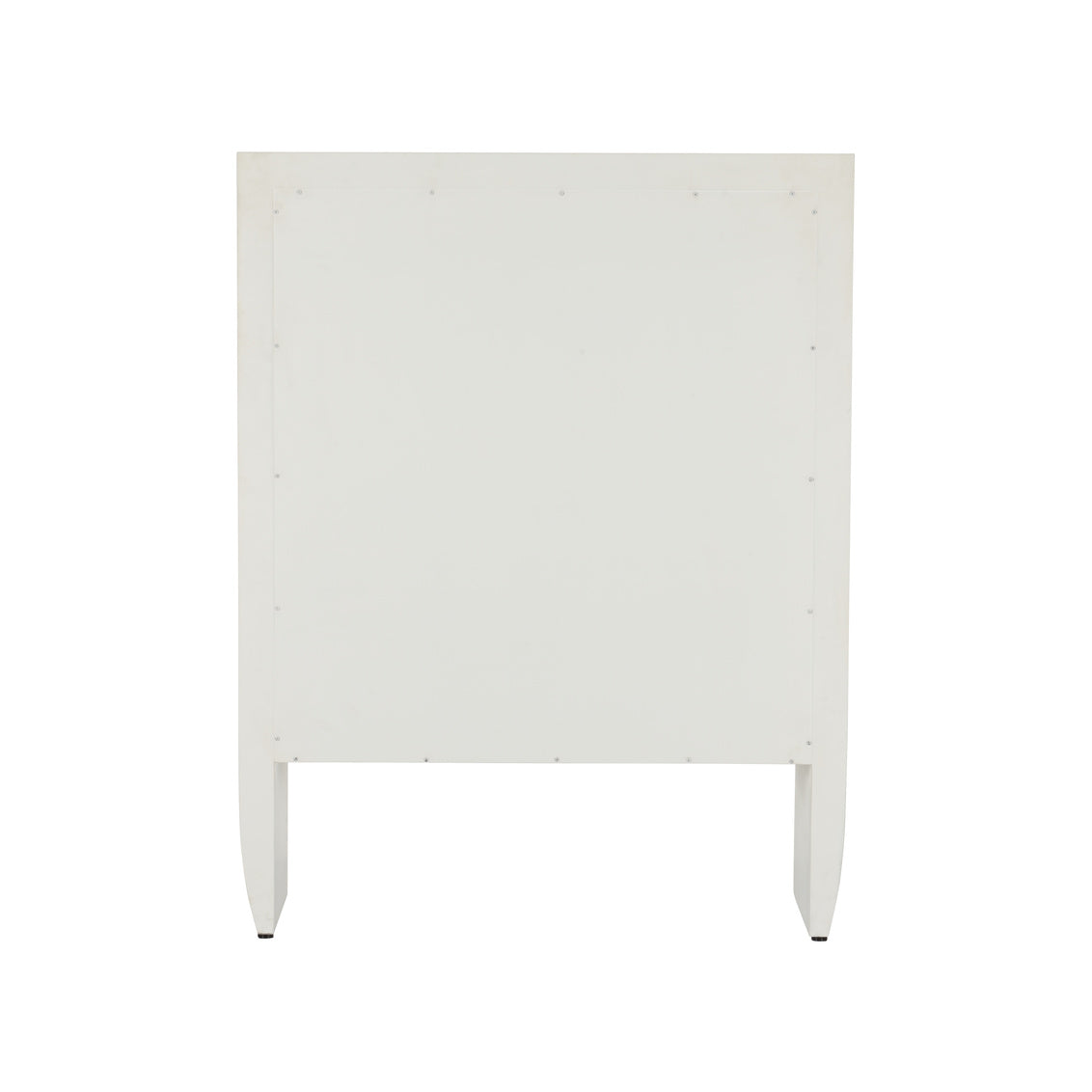 White wooden nightstand on a white background