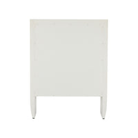 White wooden nightstand on a white background