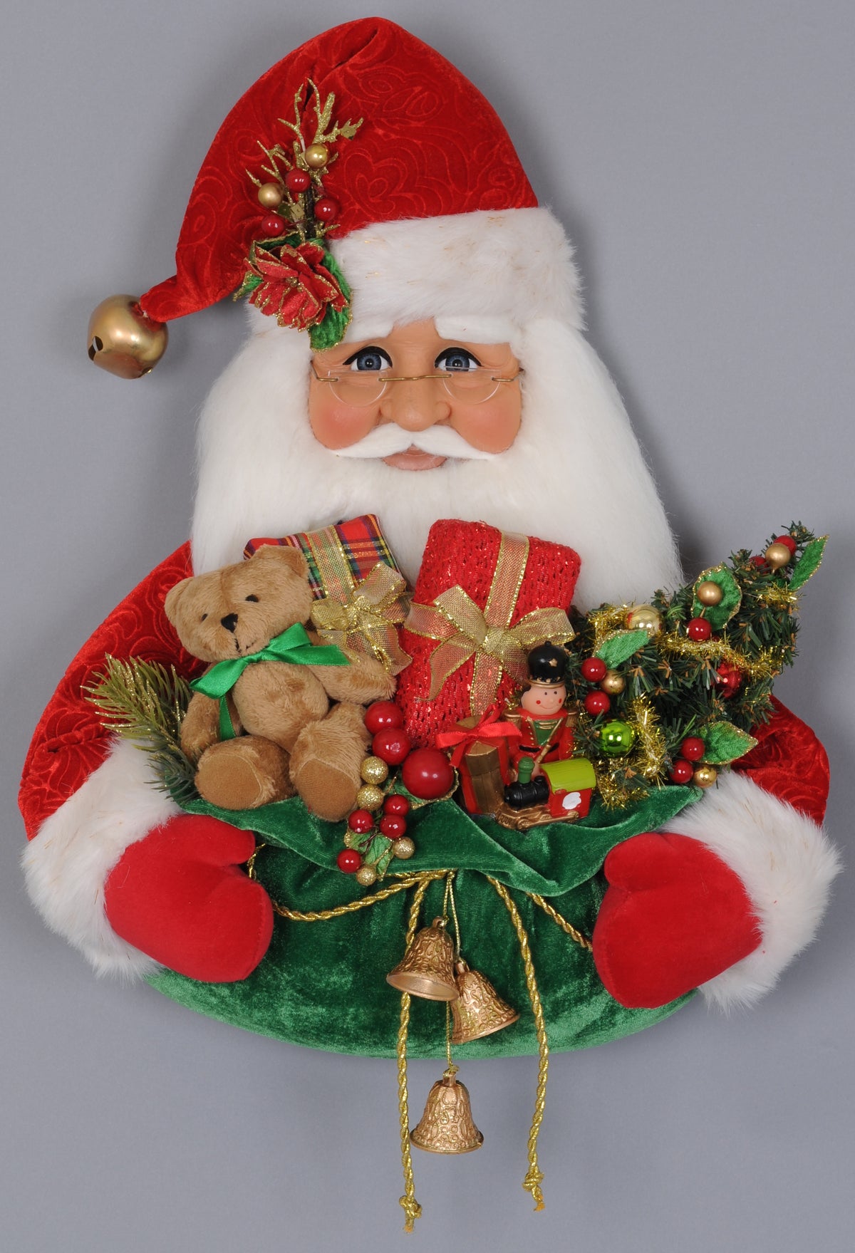 Karen Didion Santa Head w/ Gift Bag