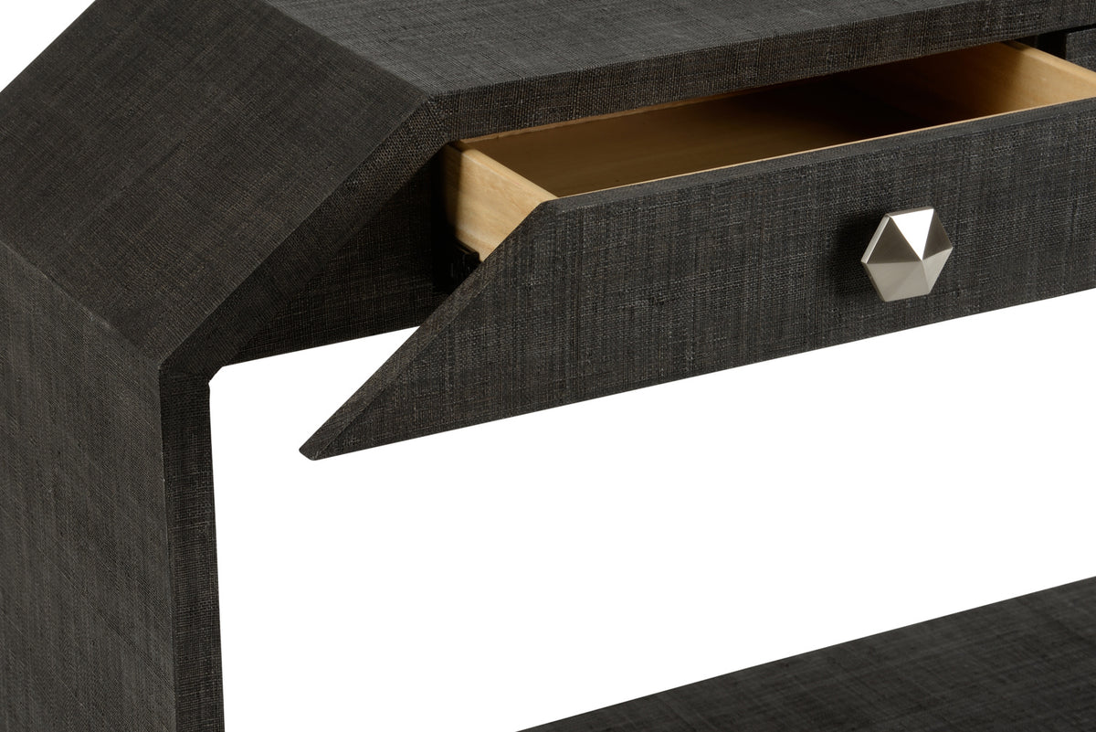 Chelsea House Bend 2-Drawer Console Table - Black