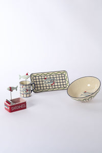 Design Shop Festive Fish Bowl 10"x 3.5"