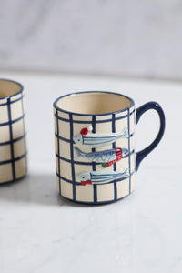 Design Shop Festive Fish Mug 5"x 3.5"x 4", Set of 2