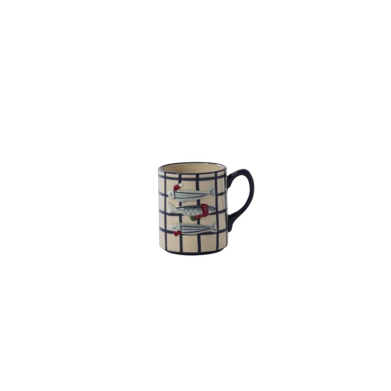 Design Shop Festive Fish Mug 5"x 3.5"x 4", Set of 2