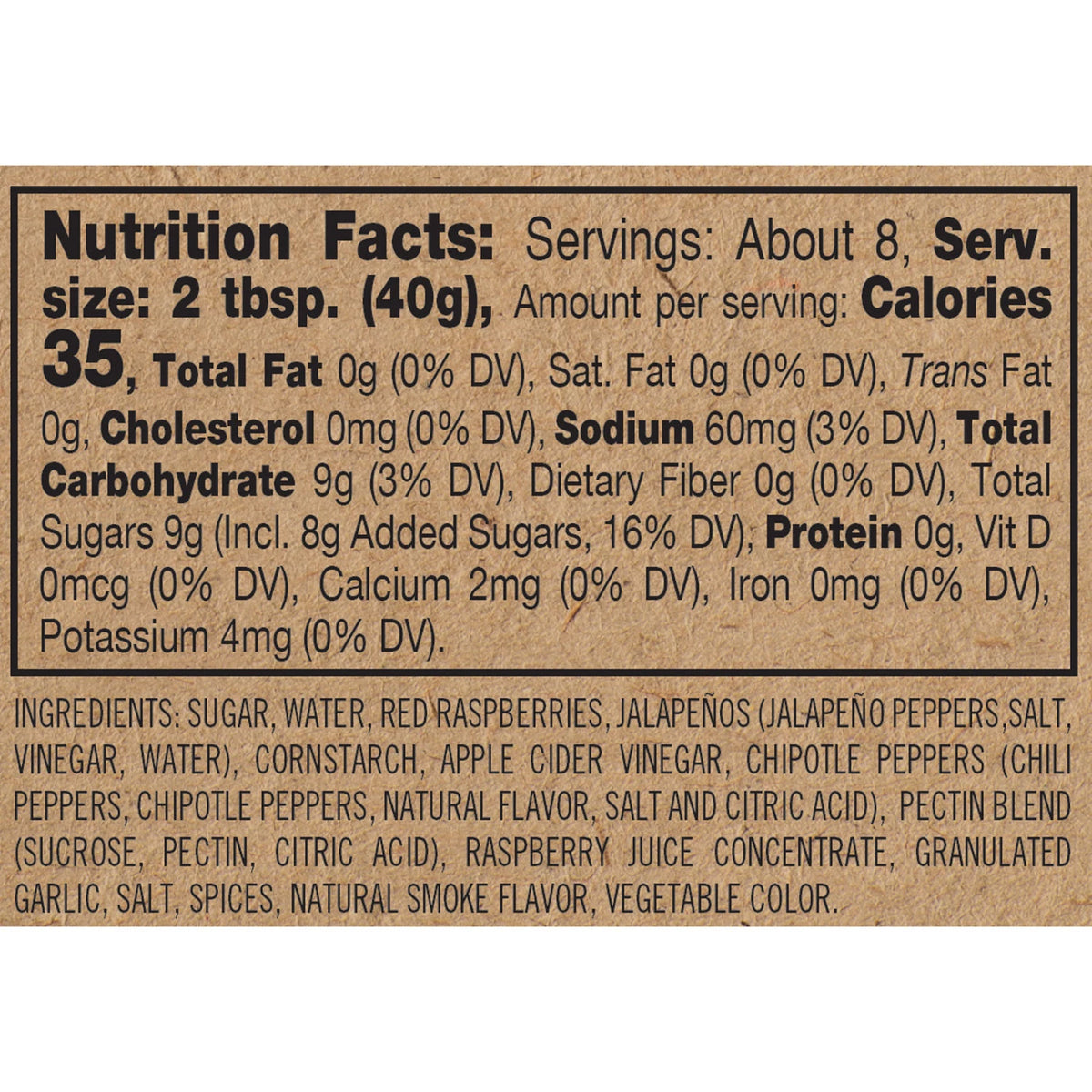 Design Shop Chipotle Raspberry Sauce