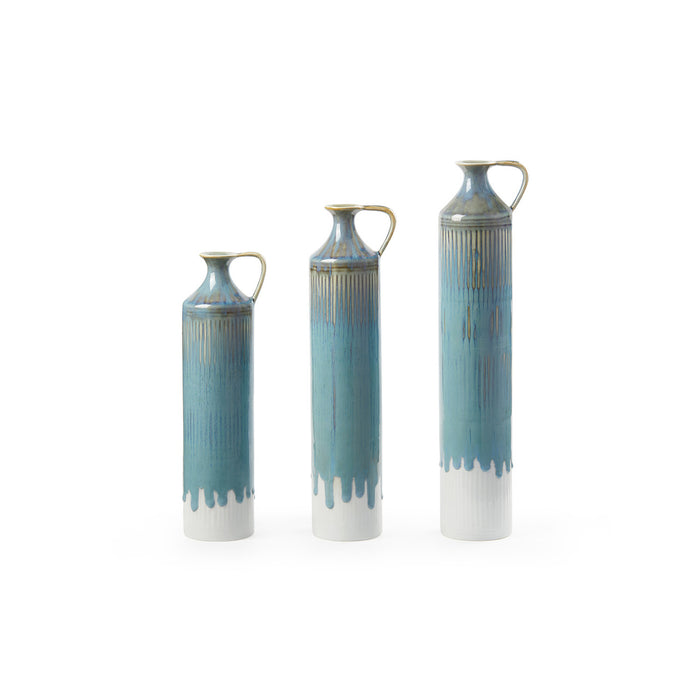 Villa & House Flagon Vase Set of 3, Lagoon