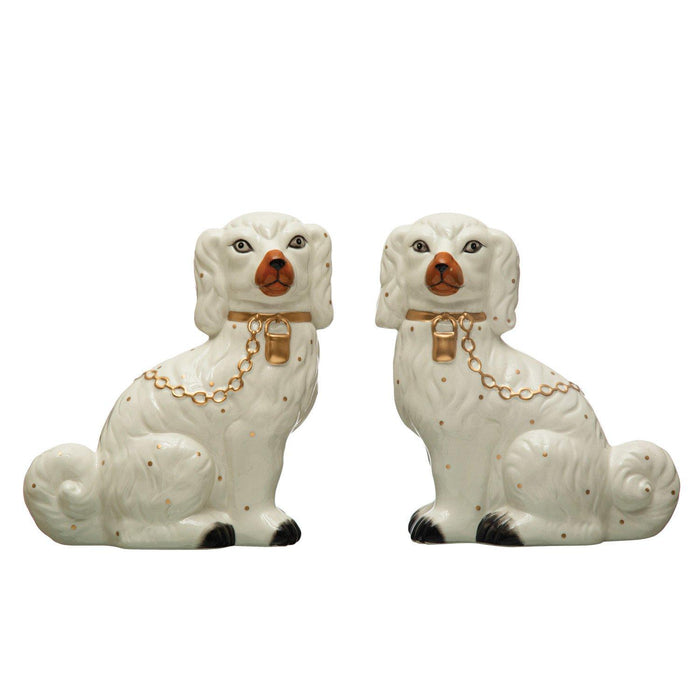 Design Shop Hand-Painted Dolomite Vintage Reproduction Staffordshire, Multi Color. Set of 2.
