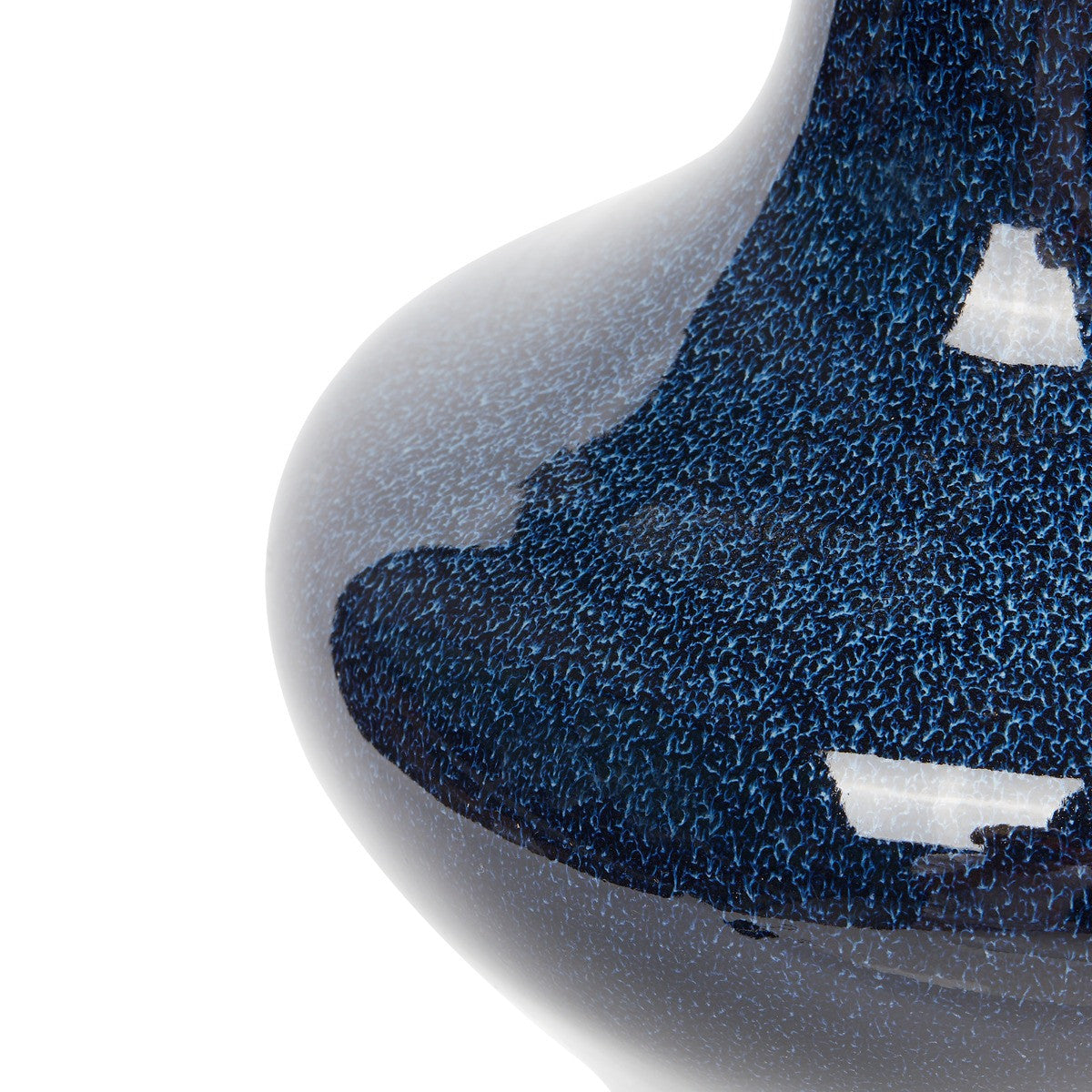 Villa & House Flare Vase, Deep Blue and White