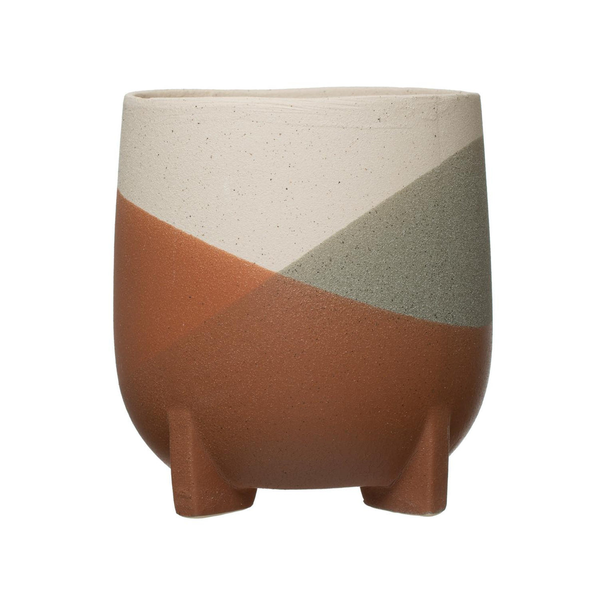 Design Shop Sand Multi Footed Stoneware Planter 7.75"