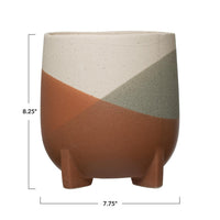 Design Shop Sand Multi Footed Stoneware Planter 7.75"