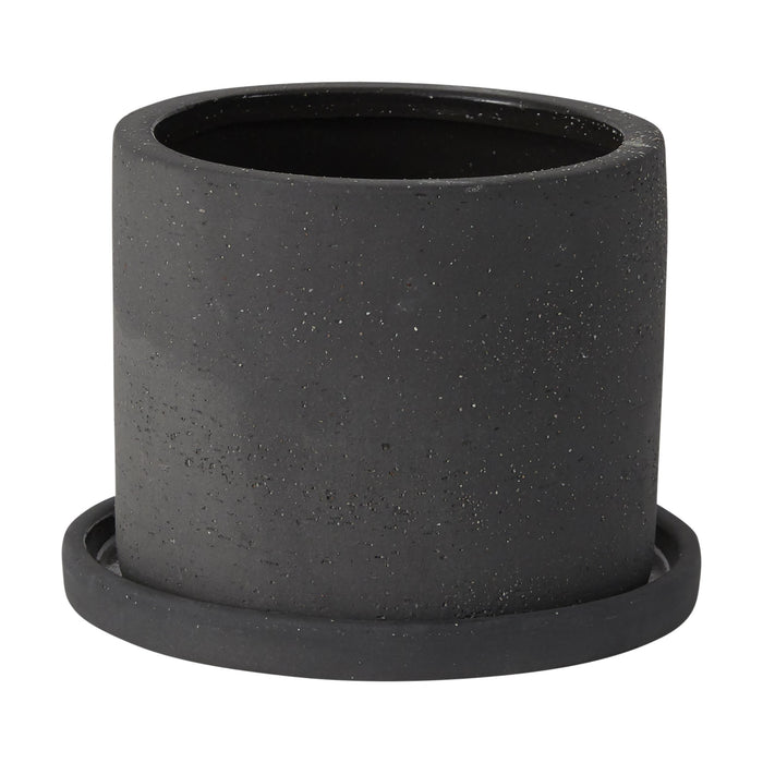 Design Shop Easton Pot with Saucer 5.5"x 4.25"