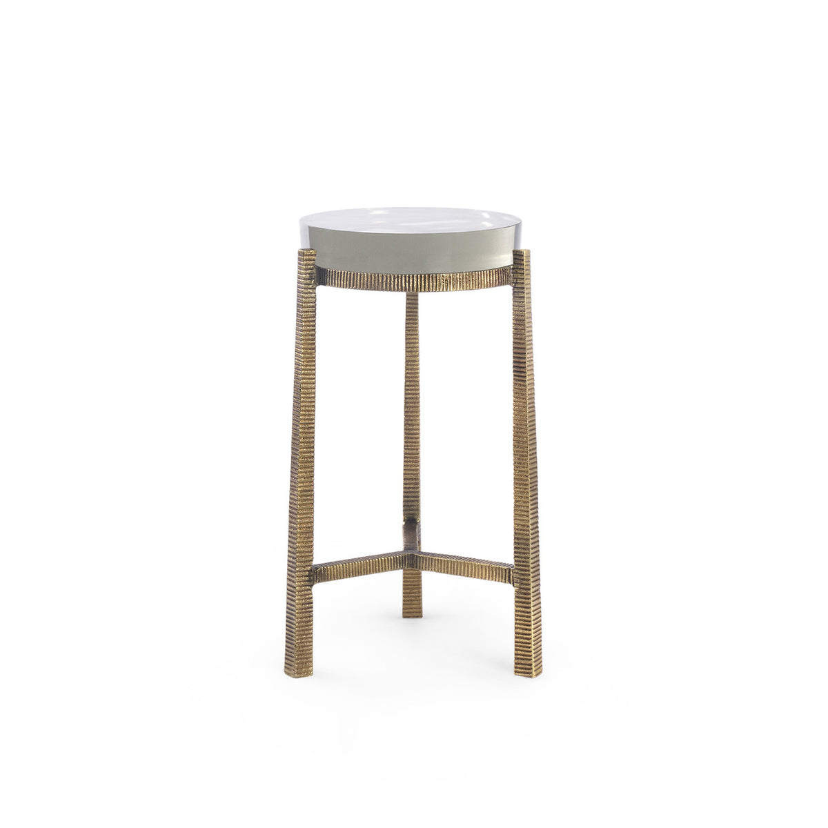 Villa & House Gideon Small Accent Table, Antique Brass