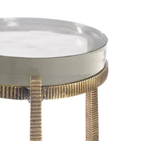 Villa & House Gideon Small Accent Table, Antique Brass