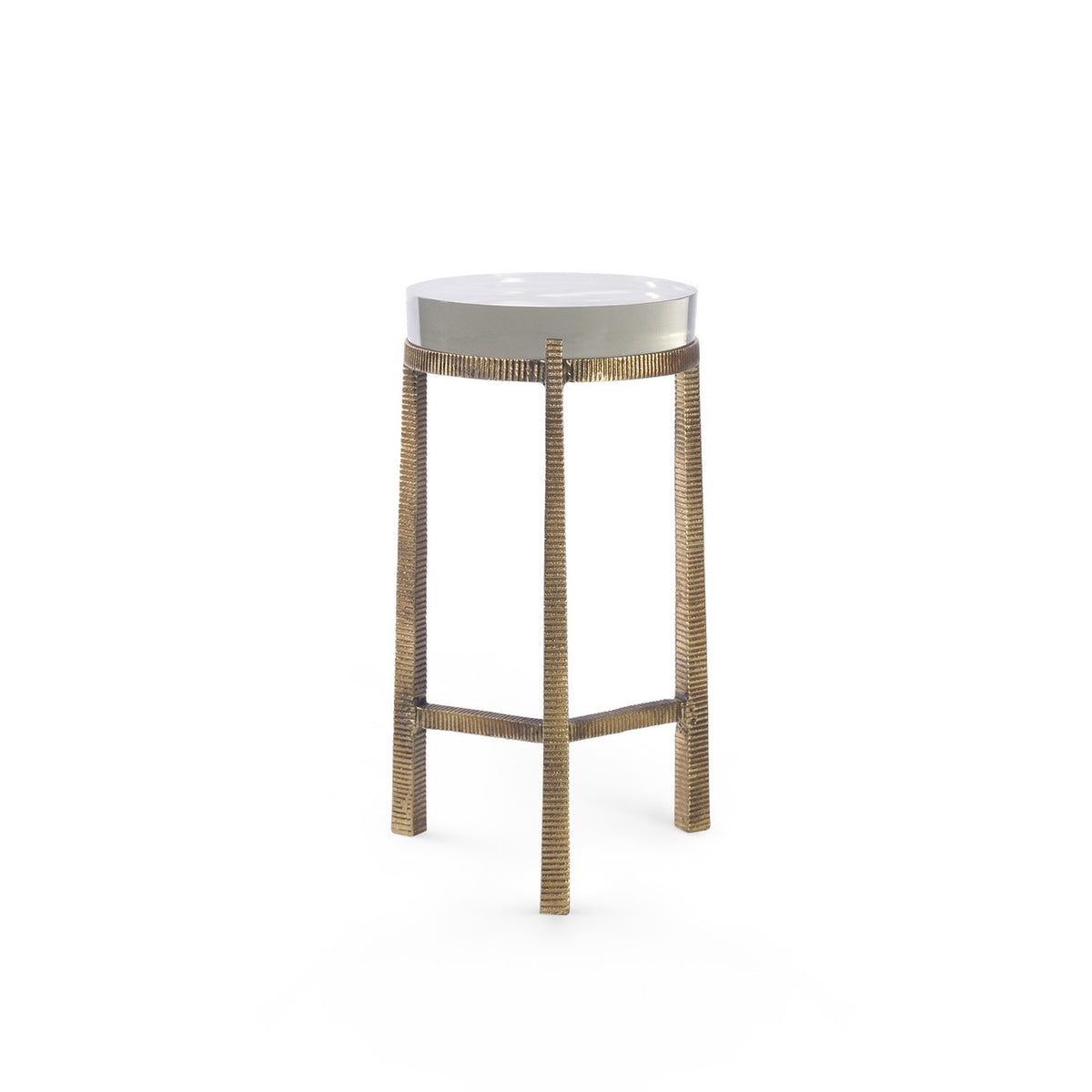 Villa & House Gideon Small Accent Table, Antique Brass