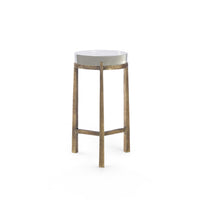 Villa & House Gideon Small Accent Table, Antique Brass