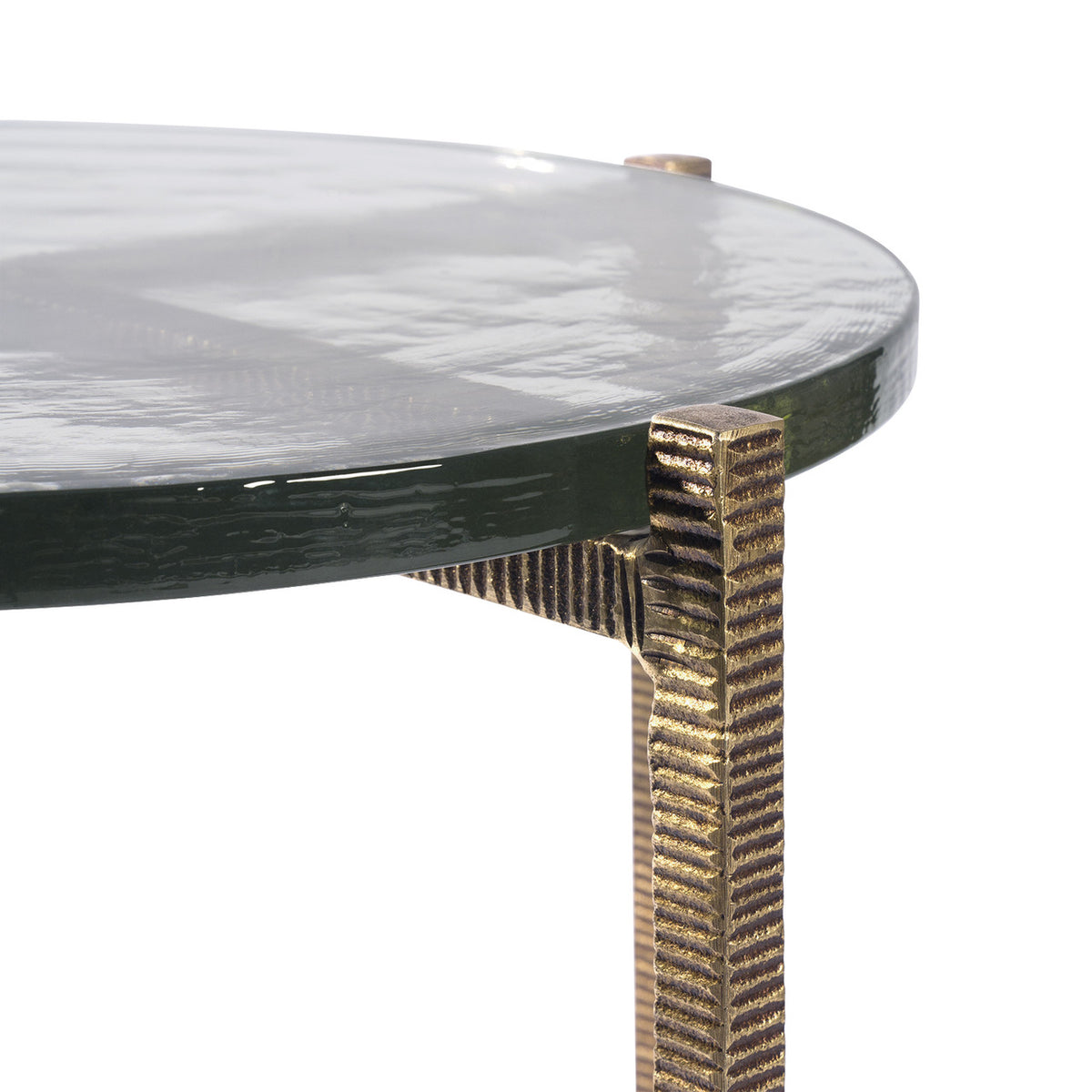 Villa & House Gideon Large Accent Table, Antique Brass