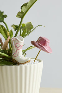 Design Shop Giddy Up Plant Sticks Set of 2 4"x 3.5"x 8"