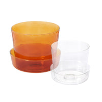 Design Shop Glass Pot with Saucer 4.75"x 4"