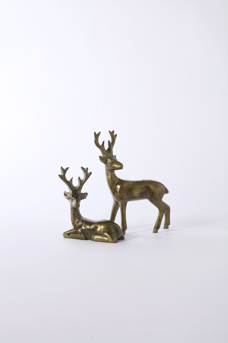 Design Shop Glenwood Deer Figurine 5"x 2.5"x 5.75", Set of 2