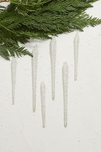 Design Shop Glitzy Icicle Ornament Set of 6 - 5.75"x 1"x 7.75"