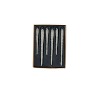 Design Shop Glitzy Icicle Ornament Set of 6 - 5.75"x 1"x 7.75"