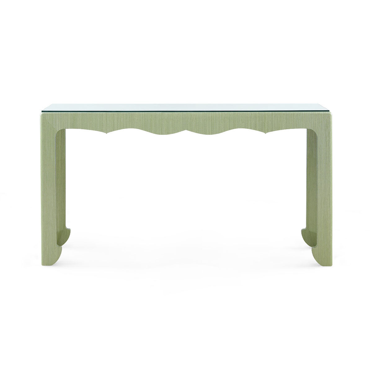 Villa & House Gianna Console  with Glass Top, Spring Green