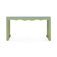 Villa & House Gianna Console  with Glass Top, Spring Green