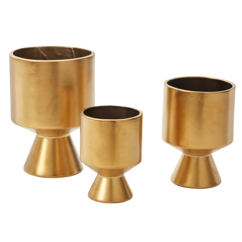Design Shop Gold De Vil Pot 5.25"x 7.5"