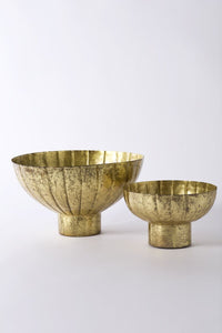 Design Shop Golden Shine Footed Bowl 8.75"x 5.25", Set of 2