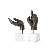Villa & House Hands Statue (Pair), Bronze