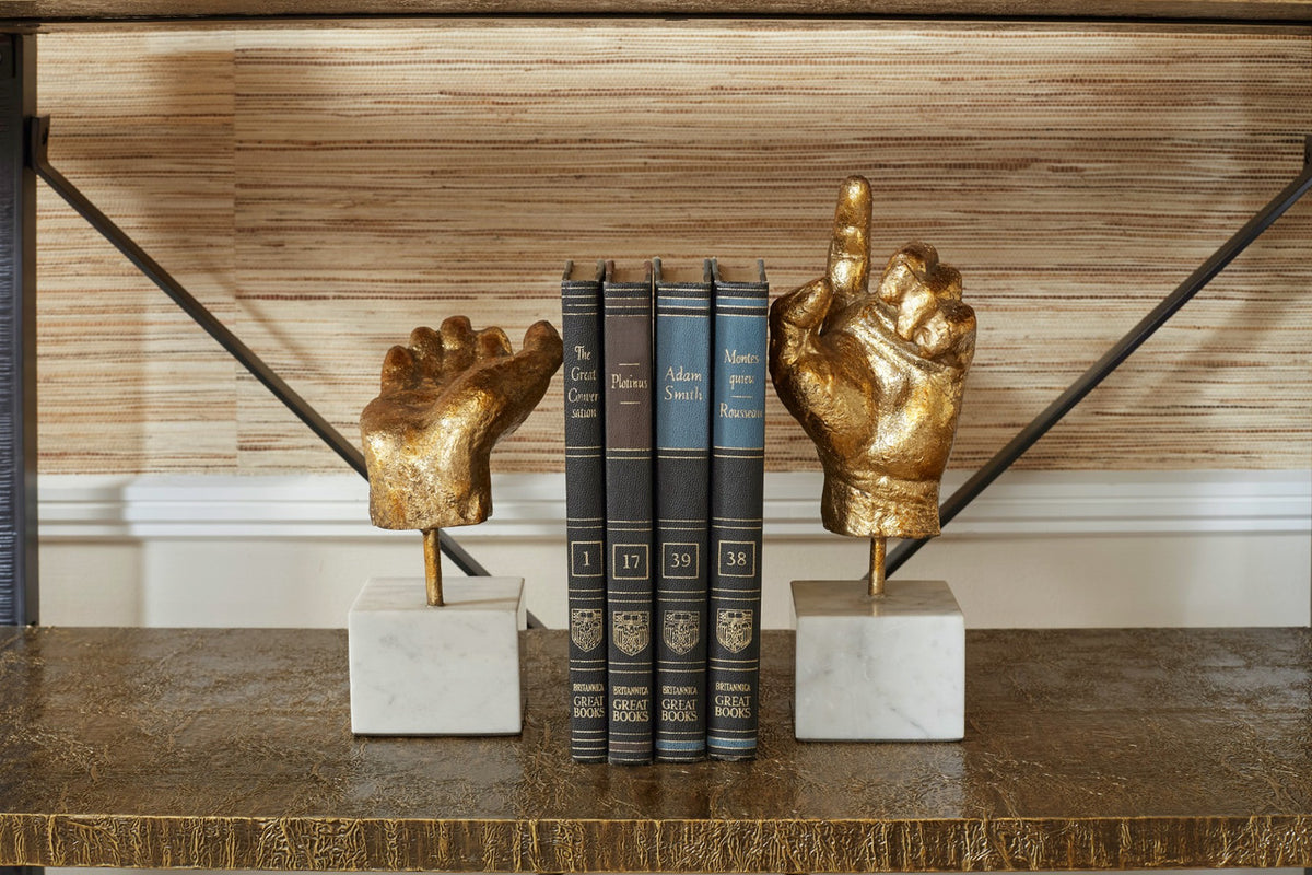 Villa & House Hands Statue (Pair), Gold Leaf