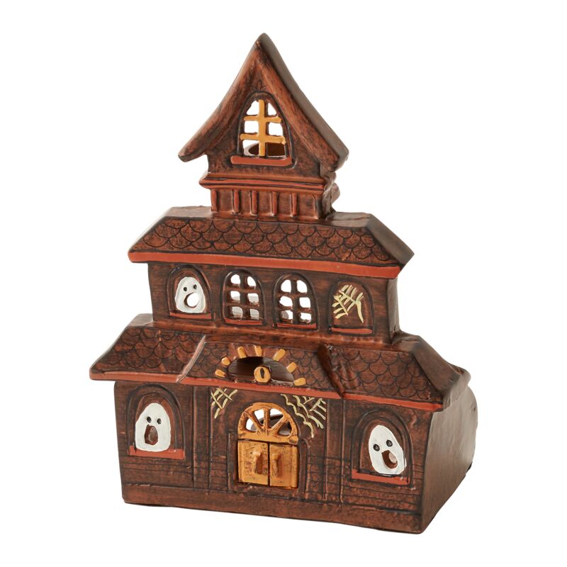Design Shop Haunted House Candleholders 9.5" X 13"