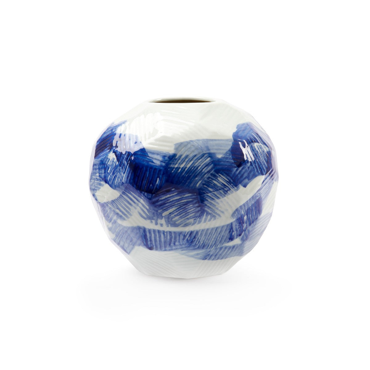 Villa & House Hatch Vase, Blue and White