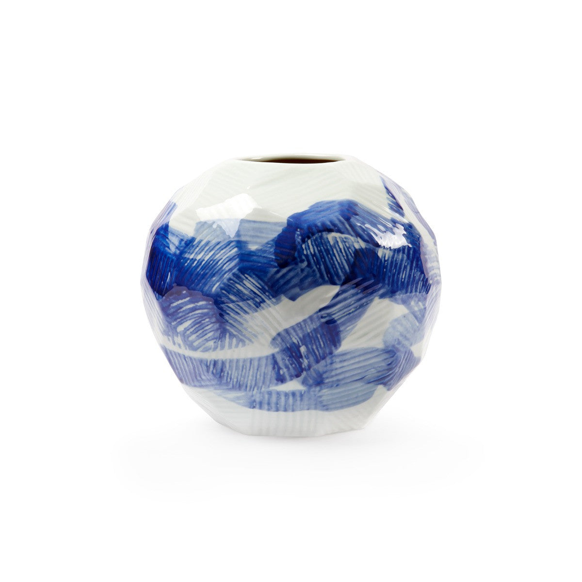 Villa & House Hatch Vase, Blue and White