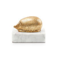 Villa & House Hedgehog Statue, Gold Leaf