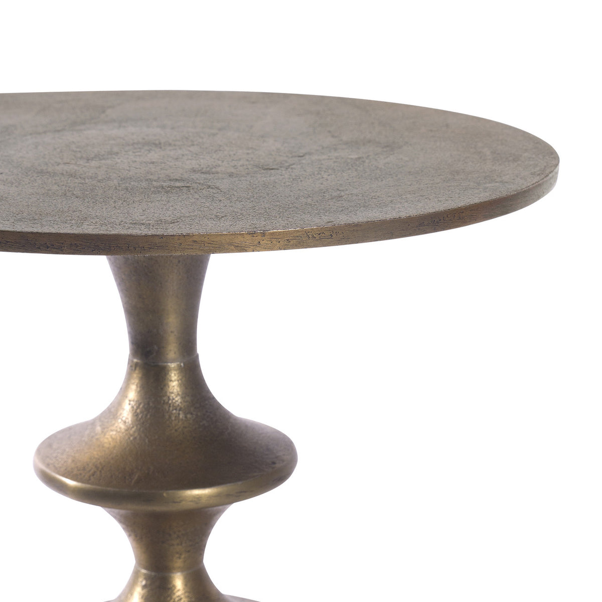 Villa & House Harmon Small Accent Table, Antique Brass
