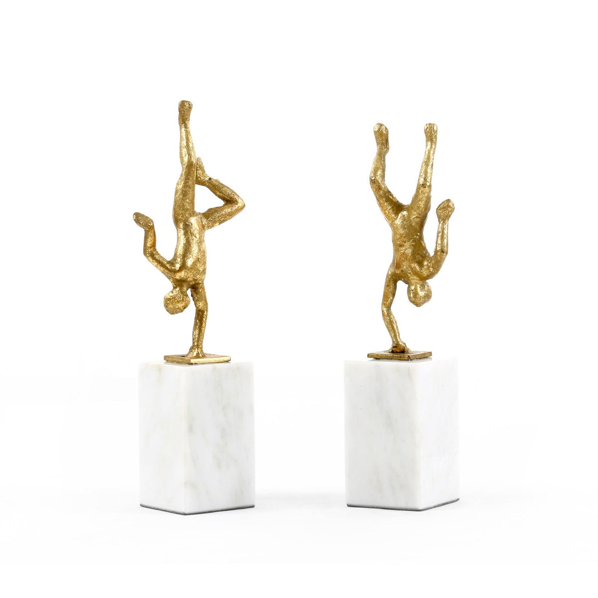 Villa & House Handstand Statue (Pair), Gold Leaf