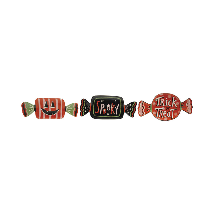 Design Shop Halloween Candy-Shaped Stoneware Platters, 3 Styles