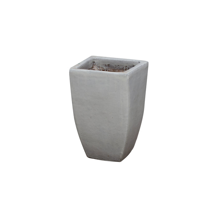 Design Shop Distressed White Square Planter 13"