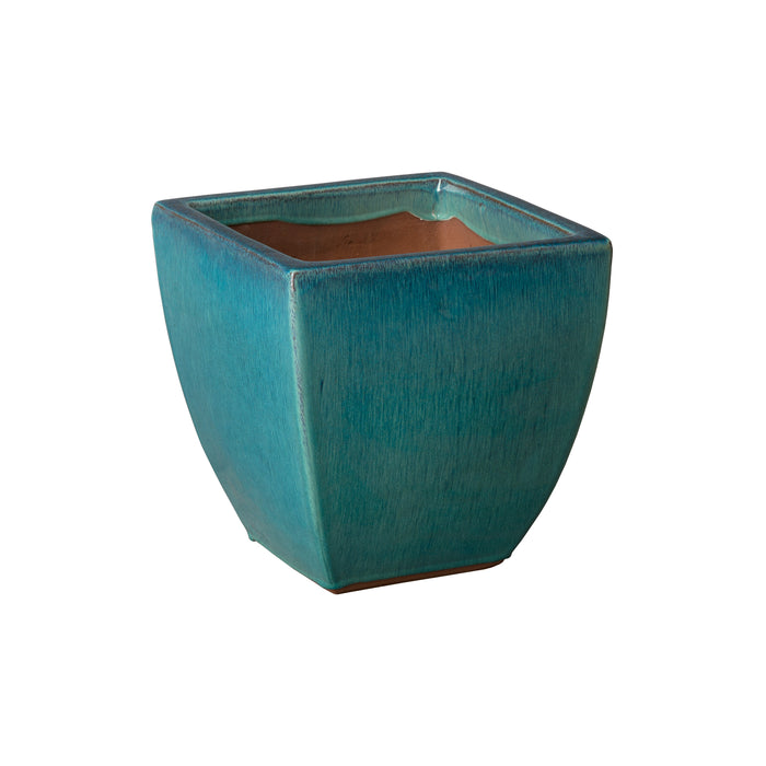 Design Shop Teal Square Planter 19", Set of 3