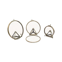 Design Shop Botanist Display Frames, Antique Brass, 3" to 5", Set of 3