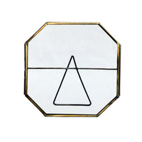 Design Shop Large Botanist Display Frame, Clear and Antique Brass, 7" x 7"