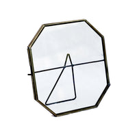 Design Shop Large Botanist Display Frame, Clear and Antique Brass, 7" x 7"