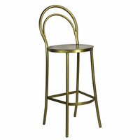 Design Shop Metz Bar Stool, Antique Brass, 17" x 17" x 46.5"