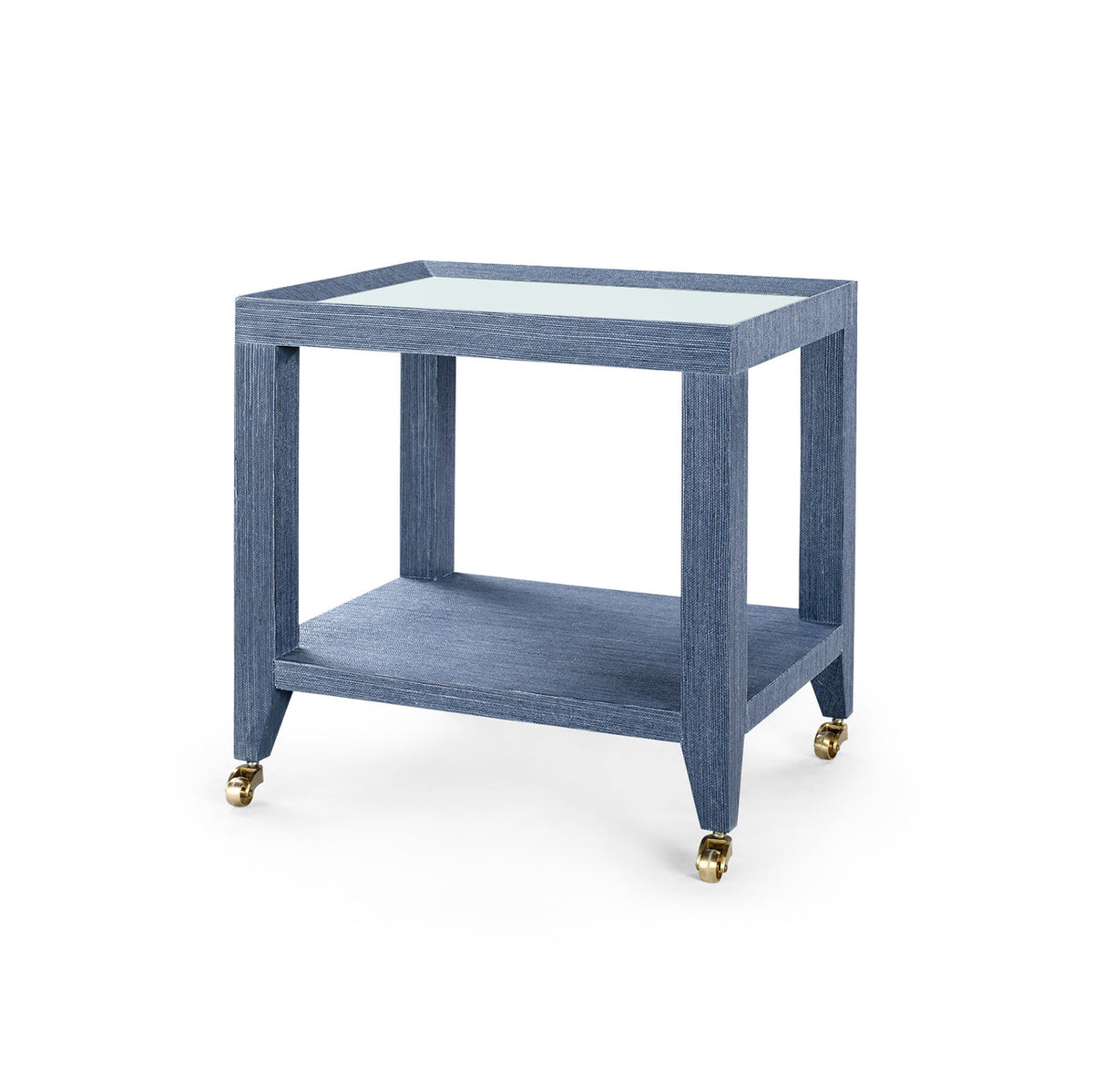 Villa & House Isadora Tea Table with Glass Top, Navy Blue
