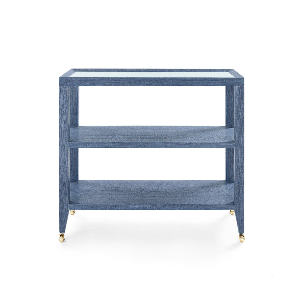 Villa & House Isadora Console Table with Glass Top, Navy Blue
