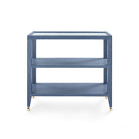 Villa & House Isadora Console Table with Glass Top, Navy Blue