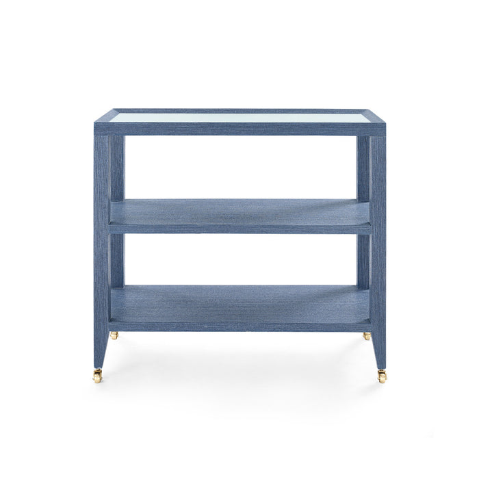 Villa & House Isadora Console Table with Glass Top, Navy Blue